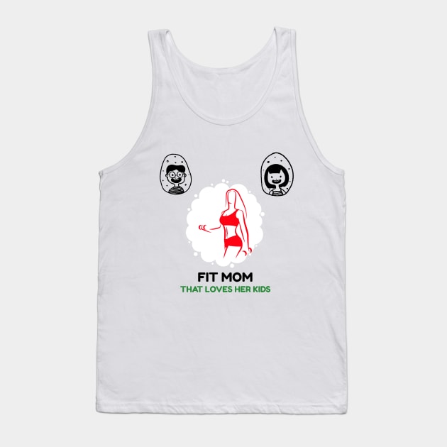 Fit Mom That Loves Her Kids Tank Top by JC's Fitness Co.